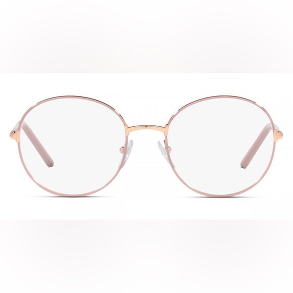 Prada PR-55WV SVF1O1 Eyeglasses Women's Pink Gold Round 5… - Picture 1 of 13